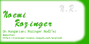 noemi rozinger business card